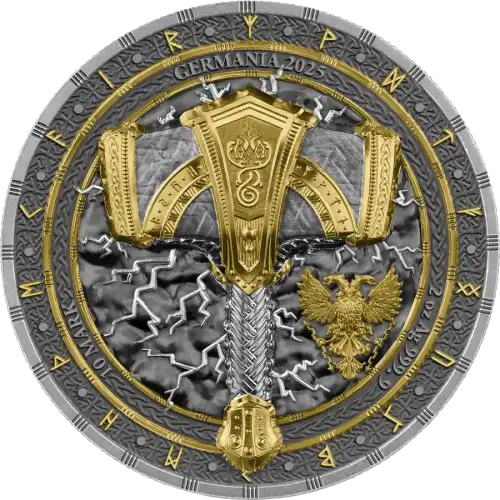 2025 2 oz Artefacts: Mjölnir Silver Coin (2)