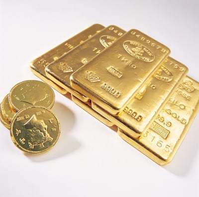 Gold Bars and Gold Coins