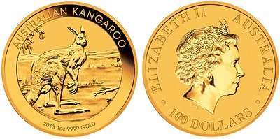 Australian Kangaroo Gold Coin - both sides