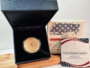 100 gram Gold US Capital PF-Coin Boxed with Certificate of Authenticity